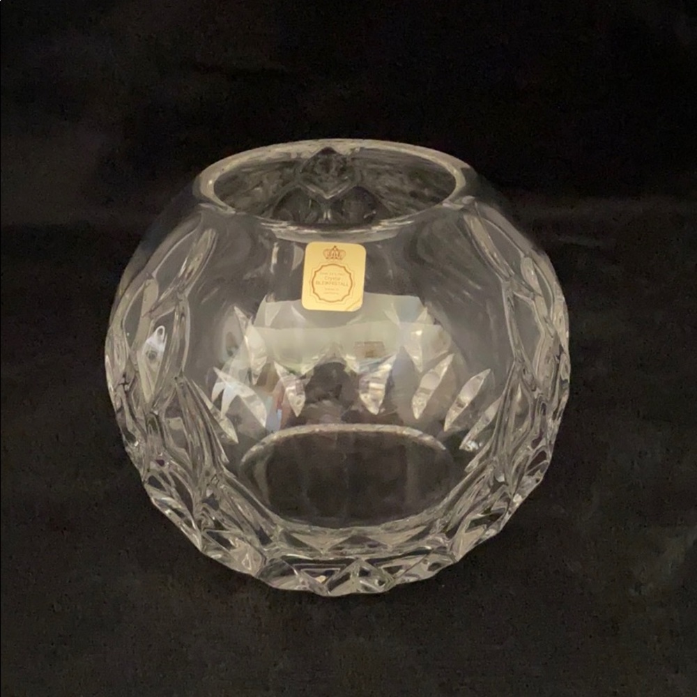 VINTAGE Bleikristall Hand Cut Lead Crystal Candy Bowl